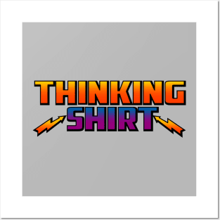 Retro Vintage 80's Thinking Shirt Logo Parody Posters and Art